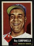 1953 TOPPS # 27 Roy CAMPANELLA DODGERS HOF VG / EX  NICE CENTERING