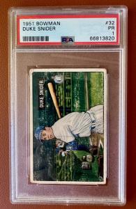 1951 Bowman Duke Snider #32 PSA 1 - GoodCentering -  HOF Dodgers 