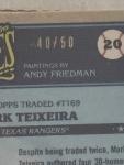 2025 Topps Shoebox Treasures #20 Mark Teixeira Sepia Filter /50 - Rangers