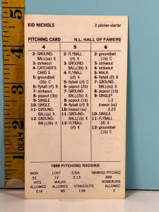 🔥 Strat-O-Matic Hall of Famers KID NICHOLS 1898 Double Sided Game Card 🔥