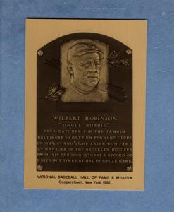 WILBERT ROBINSON, Dodgers-Orioles (NL) ~ Official Baseball HOF metallic card