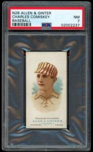 1887 Allen & Ginter World's Champions N28 Charles Comiskey PSA 7  (2237)