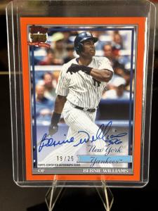 2026 Topps BERNIE WILLIAMS AUTO /25 1991 Topps Autographs ORANGE 19/25 #91A-BER!