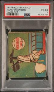 1943 R302-1 M.P. & Co. HANK GREENBERG Hand-Cut - PSA 4  VG-EX