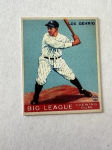 Lou Gehrig 1933 Goudey #92 Baseball Card