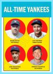 1963 Yankees Art Card: Ruth, Mantle, Gehrig, Dimaggio