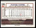 1992 Topps #195 David Cone