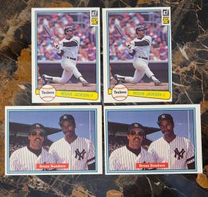 4x 1982 Donruss Reggie Jackson and Dave Winfield New York Yankees NM+