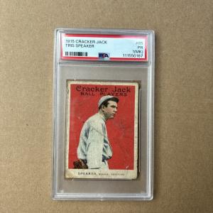 1915 Cracker Jack Tris Speaker Baseball Card PSA 1