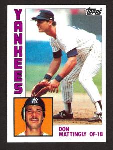 1984 Topps DON MATTINGLY (RC) New York Yankees #8
