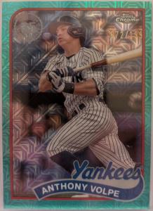 2023 Topps Chrome Anthony Volpe Mojo Aqua Wave Refractor /199 Yankees Free S&H