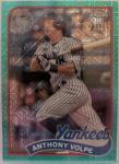 2023 Topps Chrome Anthony Volpe Mojo Aqua Wave Refractor /199 Yankees Free S&H