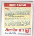 1989 Sportflics Buck Ewing Hologram Baseball Card