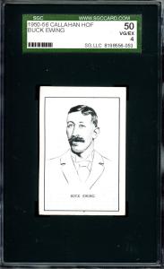 Buck Ewing 1950 Callahan Baseball Card SGC 4