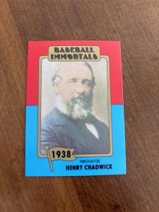 Henry Chadwick 1980-87 SSPC Baseball Immortals #16 Innovator HOF