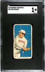 1910 Piedmont T206 Tris Speaker Card, Great Color
