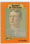 1987 Hygrade All-Time Greats #NNO Cy Young Promos (Red Backs) Small text on back