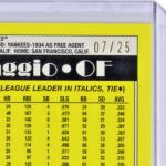 2025 Topps Update Series Serial 7 /25 1990 Topps Joe DiMaggio U90-39 NY Yankees