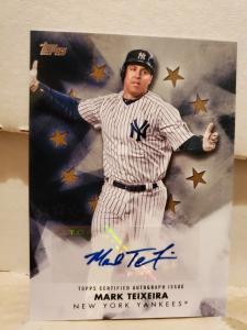 Mark Teixeira 2024 Topps Series 1 Gold Baseball Stars Auto 25/50 Jersey Number #