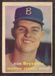 1957 Topps Set-Break # 18 Don Drysdale RC VG-VGEX *JAYSACE*