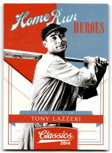 2014 Panini Classics Home Run Heroes Tony Lazzeri New York Yankees #25