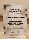 Mark Teixeira 2024 Topps Series 1 Gold Baseball Stars Auto 25/50 Jersey Number #