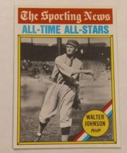 1976 Topps Walter Johnson #349 Washington Senators Sporting News All-Stars