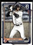 2024 Bowman Draft Paper Woody Hadeen Detroit Tigers #BD-17 5 Card Lot