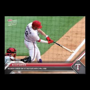 Mitch Garver - 2023 MLB Topps Now Card 19 - Print Run: 359 Texas Rangers