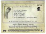 Ty Cobb 2000 Topps Tribute Bat Relic Card #34/99