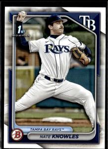 2024 Bowman Draft Paper Nate Knowles Tampa Bay Rays #BD-153 5 Card Lot