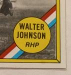 1976 Topps Walter Johnson #349 Washington Senators Sporting News All-Stars