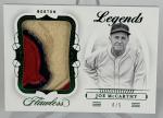 JOE MCCARTHY BOSTON RED SOX 2020 PANINI FLAWLESS LEGENDS JUMBO LOGO PATCH /5 HOF