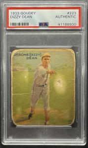 1933 Goudey Dizzy Dean #223 PSA Authentic St. Louis Cardinals Chicago Cubs