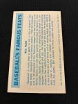 1972 FLEER RG LAUGHLIN FAMOUS FEATS #31 BILL KLEM VINTAGE BASEBALL CARD