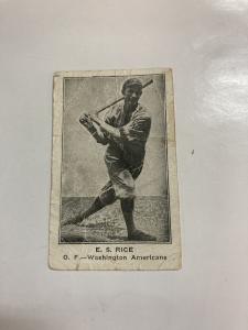 1922 E121 Series 120 ES rice Washington Edgar Sam Rice Hof Lower Grade Centered