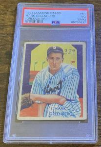 Hank Greenberg 1935 Diamond Stars #54 PSA 3 (MK) VG Detroit Tigers RL01