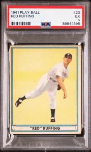 1941 PLAY BALL #20 RED RUFFING PSA 5