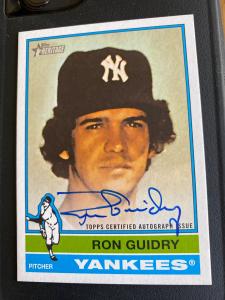 2025 Topps Heritage High Number - Real One Autographs Ron Guidry #ROA-RG (AU)
