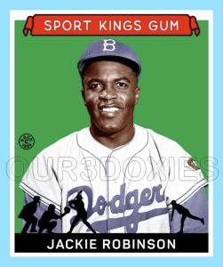 Jackie Robinson Custom Made Art Card Brooklyn Dodgers 33-GSK-JR-1
