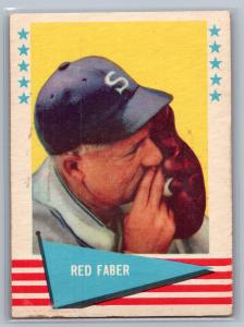 1961 Fleer Baseball Greats - Red Faber #24 - HOF VG-EX