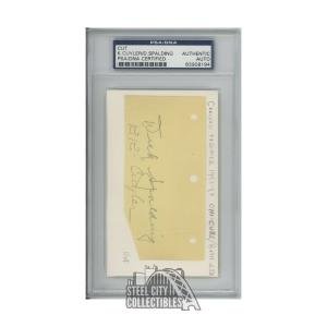 Kiki Cuyler & Dick Spalding Autographed Cut Signature - PSA/DNA
