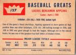 1960 Fleer Baseball Greats #27 Luke Appling EX-NM