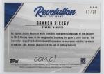 2019 Topps Revolution of the Game Red 1/10 Branch Rickey #REV-10 HOF 13iq