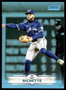 2025 Topps Stadium Club Bo Bichette #124 Light Blue Parallel Toronto Blue Jays