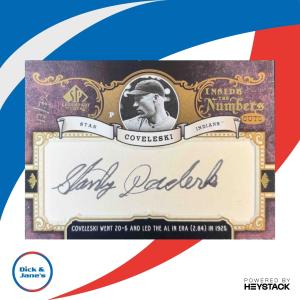 2007 SP Legendary Cuts Stan Coveleski Inside the Numbers 43/72 Auto Indians