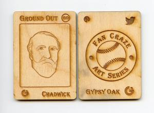 #TN24072 HENRY CHADWICK Wooden Fan Craze Gypsy Oak 2004 Card