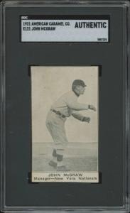 1921 E121 JOHN MCGRAW NNO VG MGR AMERICAN CARAMEL 80 HOF SGC A NEW YORK GIANTS