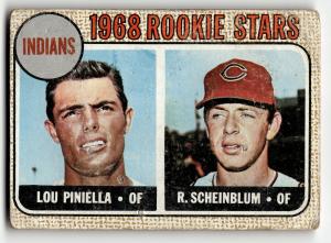 1968 Topps Indians Rookie Stars Lou Piniella Richie Scheinblum #16 LOW GRADE