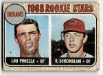 1968 Topps Indians Rookie Stars Lou Piniella Richie Scheinblum #16 LOW GRADE